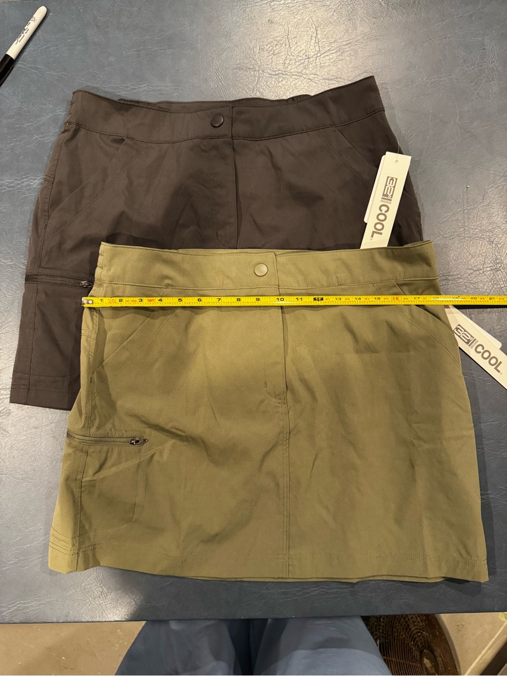 32 Degrees Women's Mini Skort Duo - Olive and Black